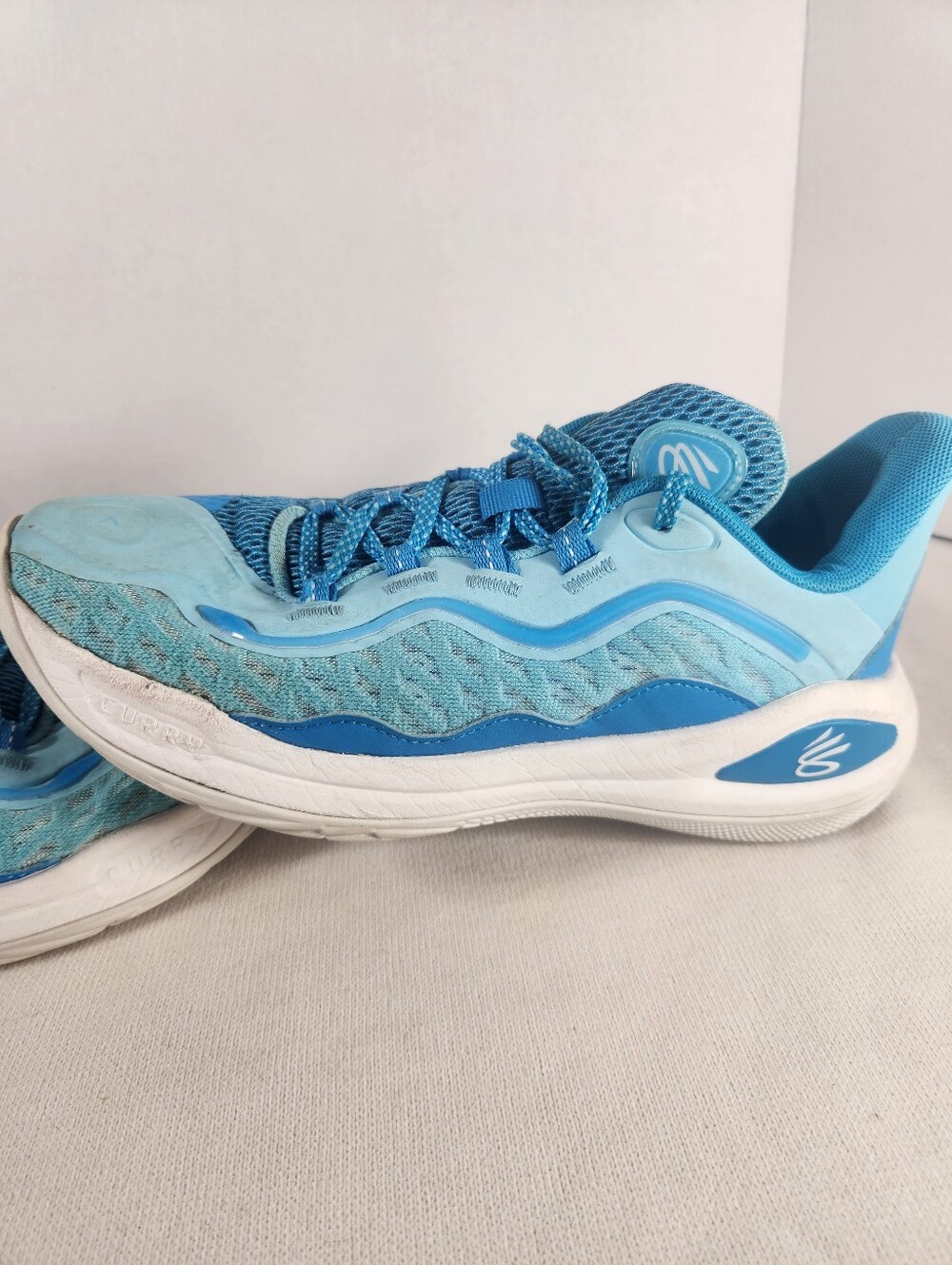 Under Armour Steph Curry Mouthguard Basketball Shoes Blue White US Size 7Y